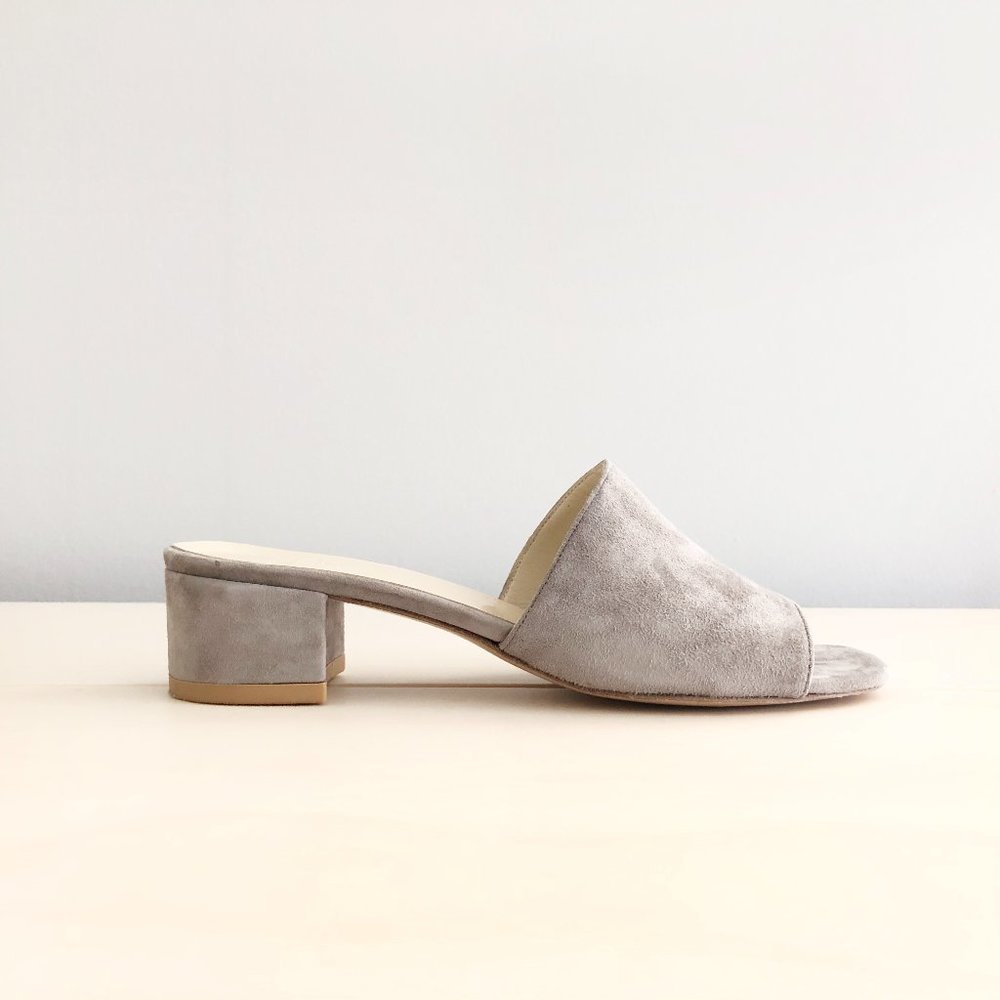 Maryam Nassir Zadeh Sophie Slide in Elephant Suede